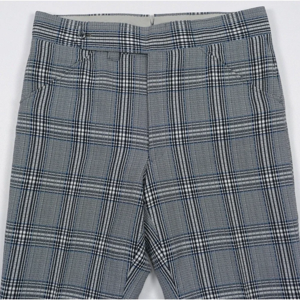 VTG 1970s Plaid 2 Pc Suit 38R 33 x33 Flare Leg Retro Griffon Allens USA Made